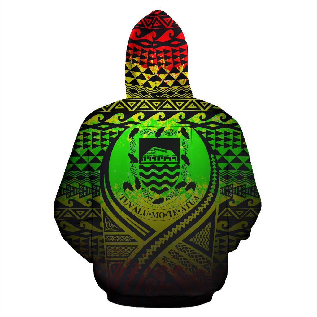 Tuvalu All Over Hoodie Lift up Reggae - Polynesian Pride