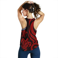 Papua New Guinea Women's Racerback Tank - Red Tentacle Turtle - Polynesian Pride