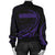 Hawaii Turtle Polynesian Women's Bomber Jacket - Purple - Frida Style - Polynesian Pride