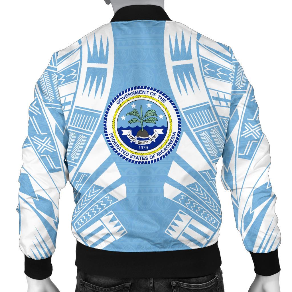 Federated States Of Micronesia Men Bomber Jackets - Polynesian Tattoo Flag - Polynesian Pride