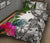 Nauru Quilt Bed Set White - Turtle Plumeria Banana Leaf - Polynesian Pride