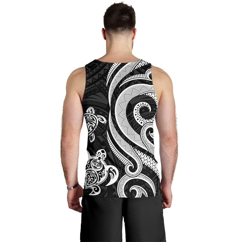 Palau Men's Tank Top - White Tentacle Turtle - Polynesian Pride