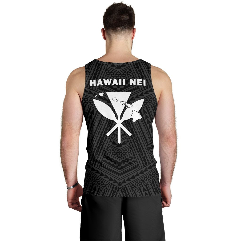 Hawaii Kanaka Polynesian Men's Tank Top White - Polynesian Pride