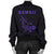 Hawaii Kakau Polynesian Hammerhead Shark Women's Bomber Jacket - Purple - Polynesian Pride