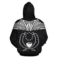 Pohnpei All Over Zip up Hoodie Neck Style - Polynesian Pride