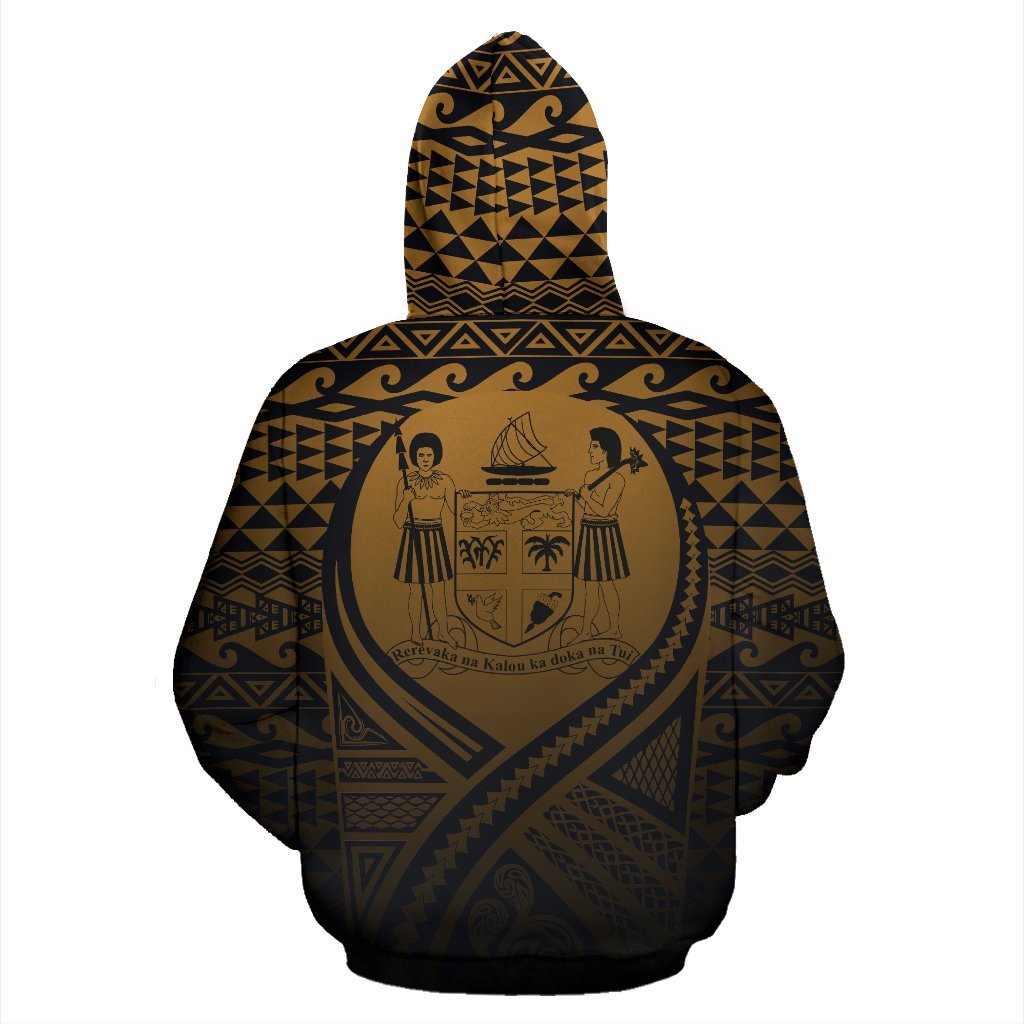 Fiji All Over Hoodie Lift up Gold - Polynesian Pride