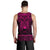 New Zealand Rugby Men's Tank Top Maori Haka - Silver Fern (Pink) - Polynesian Pride