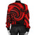 New Zealand Maori Mangopare Women Bomber Jacket Polynesian - Red - Polynesian Pride