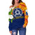 The Philippines Women's Off Shoulder Sweater - Filipino Sampaguita - Polynesian Pride