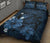 Personalized - Hawaii Map Turtle Hibiscus Plumeria Polynesian Quilt Bed Set - Blue - Polynesian Pride