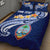 Guam Personalised Quilt Bed Set - Guam Seal Polynesian Patterns Plumeria (Blue) - Polynesian Pride