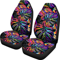 Polynesian Car Seat Covers - Palm Leaves Neon Color - Polynesian Pride