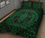 Hawaiian Kakau Honu Arc Green Polynesian Quilt Bed Set - Polynesian Pride