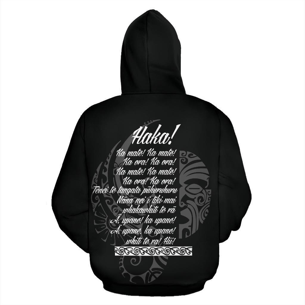 Haka Zip up Hoodie Maori Moko - Polynesian Pride