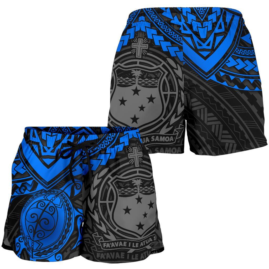 Samoa Polynesian Shorts (Women) - Blue Turtle - Polynesian Pride
