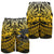 Samoa Polynesian Custom Personalised Men's Shorts - Eagle Tribal Pattern Yellow - Polynesian Pride