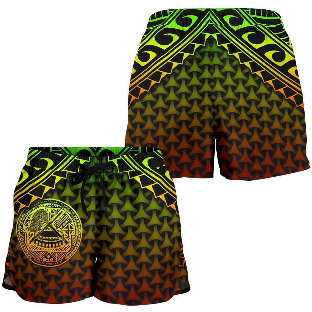 Polynesian American Samoa Women's Shorts - Reggae Vintage Polynesian Patterns - Polynesian Pride
