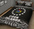 Cook Islands Quilt Bed Set - Cook Islands Flag Coat Of Arms Polynesian Tattoo Black Fog Style - Polynesian Pride