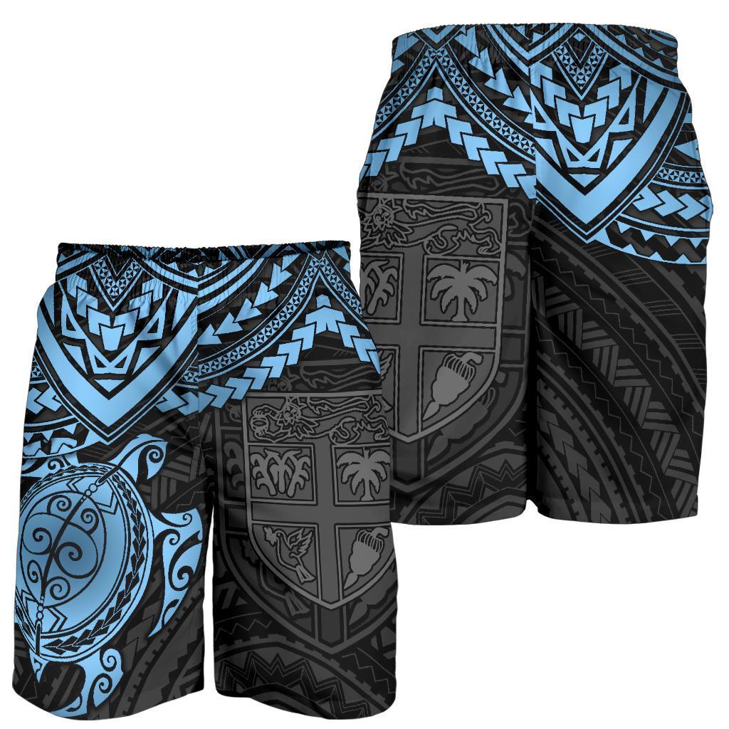 Fiji Polynesian Shorts (Men) - Blue Turtle BLUE - Polynesian Pride