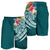 American Samoa Polynesian Men's Shorts - Summer Plumeria - Polynesian Pride