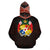 Tonga All Over Hoodie Tonga Flag COat of Arms Tribal Roots Black - Polynesian Pride