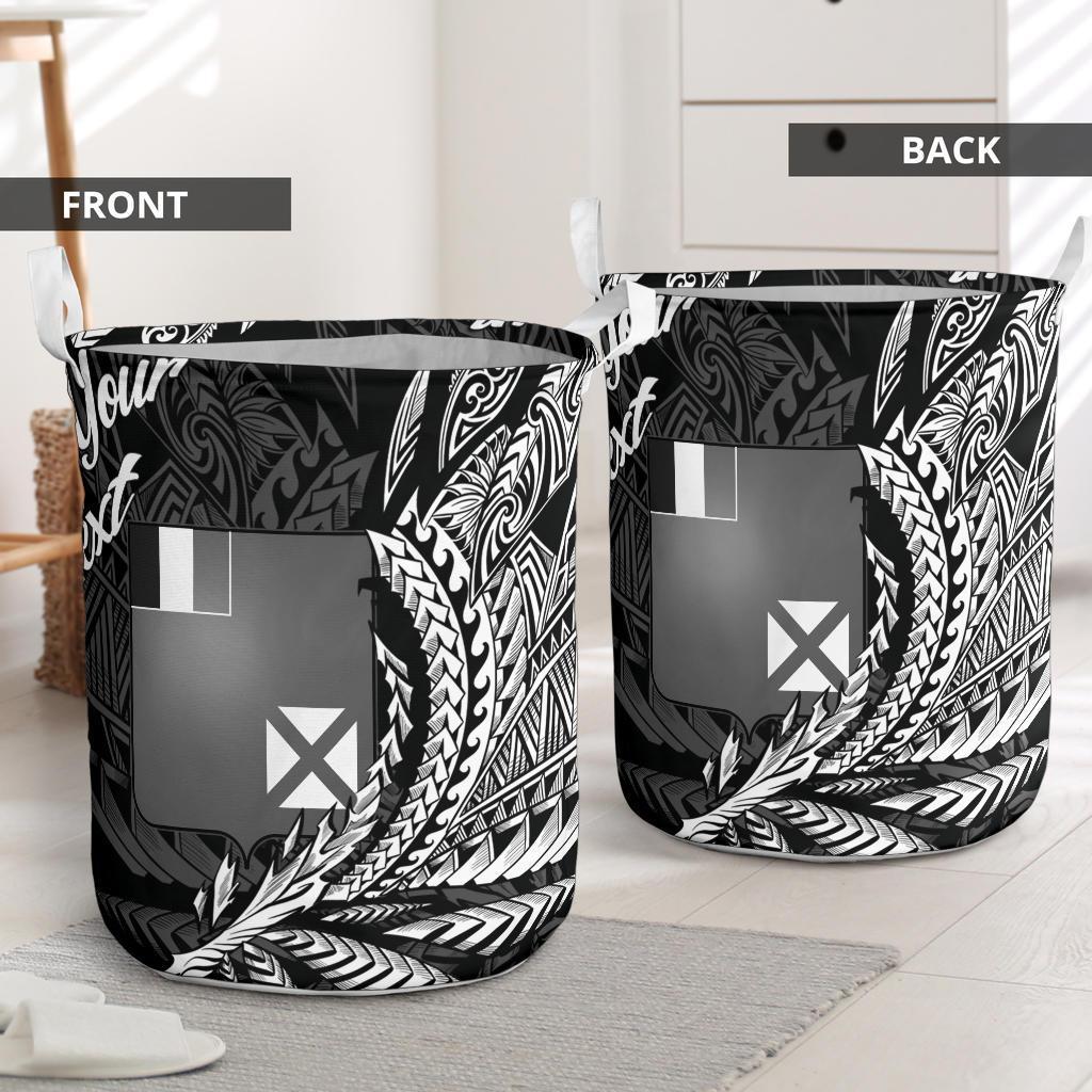 Wallis and Futuna Laundry Basket - Custom Personalised Wings Style - Polynesian Pride
