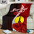 New Caledonia Polynesian Custom Personalised Premium Blanket - Coat Of Arm With Hibiscus - Polynesian Pride