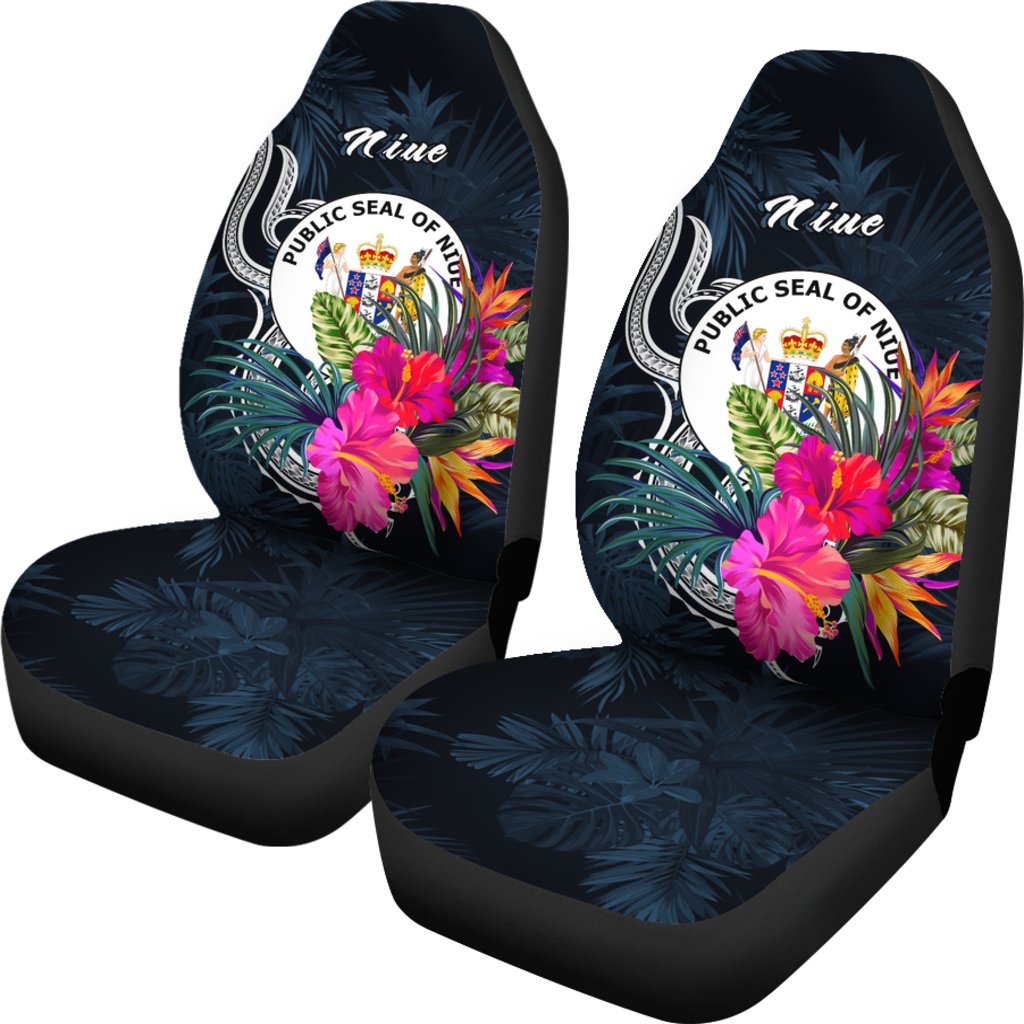Niue Polynesian Car Seat Covers - Tropical Flower - Polynesian Pride
