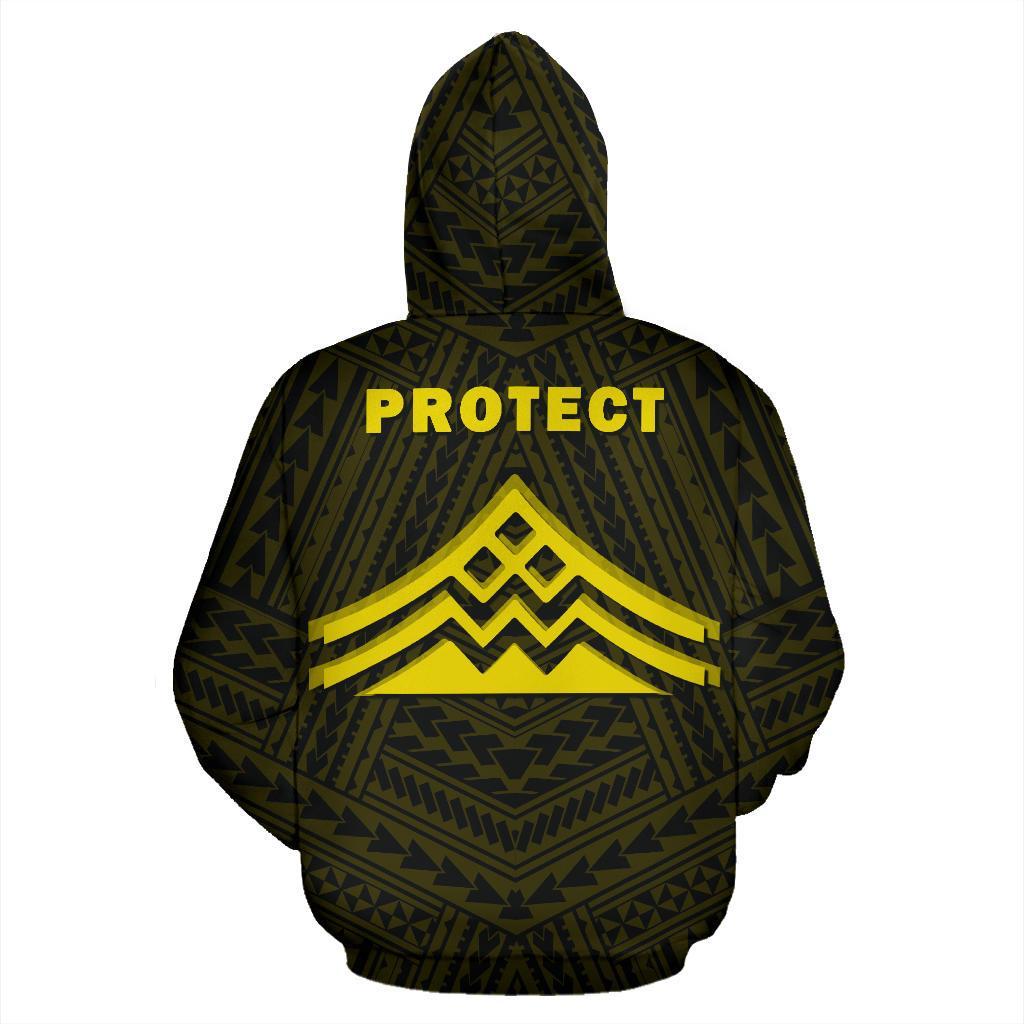 Hawaii Mauna Kea Polynesian Hoodie Yellow - Polynesian Pride