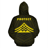 Hawaii Mauna Kea Polynesian Hoodie Yellow - Polynesian Pride