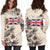 Niue Hoodie Dress - Niue Flag & Beige Hibiscus - Polynesian Pride