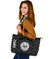 Tahiti Leather Tote Bag - Tahiti Seal In Polynesian Tattoo Style (Black) - Polynesian Pride