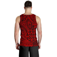 Polynesian Hawaiian Style Tribal Tattoo Red Hawaii Men's Tank Top - Polynesian Pride