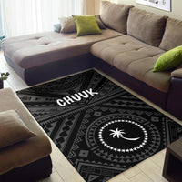 Chuuk Area Rug - Chuuk Seal With Polynesian Tattoo Style ( Black) - Polynesian Pride