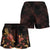 New Caledonia Polynesian Women's Shorts - Turtle With Blooming Hibiscus Gold - Polynesian Pride