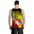 Pohnpei Custom Personalised Men's Tank Top - Humpback Whale with Tropical Flowers (Yellow) - Polynesian Pride