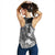 Vanuatu Custom Personalised Women's Racerback Tank - Humpback Whale with Tropical Flowers (White) - Polynesian Pride