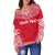 Tahiti Polynesian Chief Custom Personalised Women's Off Shoulder Sweater - Flag Version - Polynesian Pride