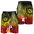 Polynesian Hawaii Custom Personalised Men's Shorts - Humpback Whale with Tropical Flowers (Yellow) - Polynesian Pride