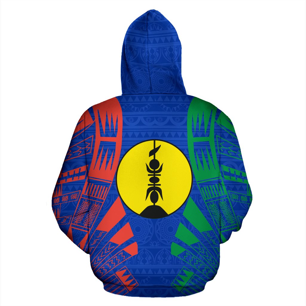 Kanaky New Caledonia All Over Hoodie Polynesian Tattoo Style - Polynesian Pride