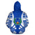 Pohnpei All Over Custom Zip up Hoodie Blue Tattoo Style - Polynesian Pride