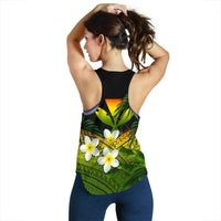 Kanaka Maoli (Hawaiian) Women's Racerback Tank, Polynesian Plumeria Banana Leaves Reggae - Polynesian Pride