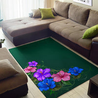 Colorful Hibiscus Area Rug - Polynesian Pride