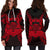 Tuvalu Polynesian Hoodie Dress Map Red - Polynesian Pride