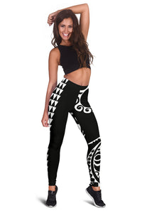 White Polynesian Tribal Women's Leggings - Polynesian Pride