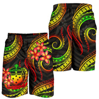 Samoa Polynesian Men Shorts - Reggae Plumeria - Polynesian Pride