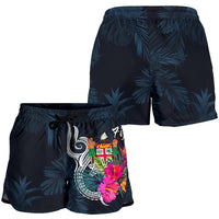 Fiji Polynesian All Over Print Women's Shorts - Tropical Flower - Polynesian Pride