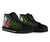 Niue High Top Shoes - Turtle Plumeria Banana Leaf - Polynesian Pride