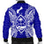 Guam Polynesian Men's Bomber Jacket Map Blue - Polynesian Pride