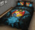 Tonga Polynesian Quilt Bed Set Hibiscus Blue - Polynesian Pride